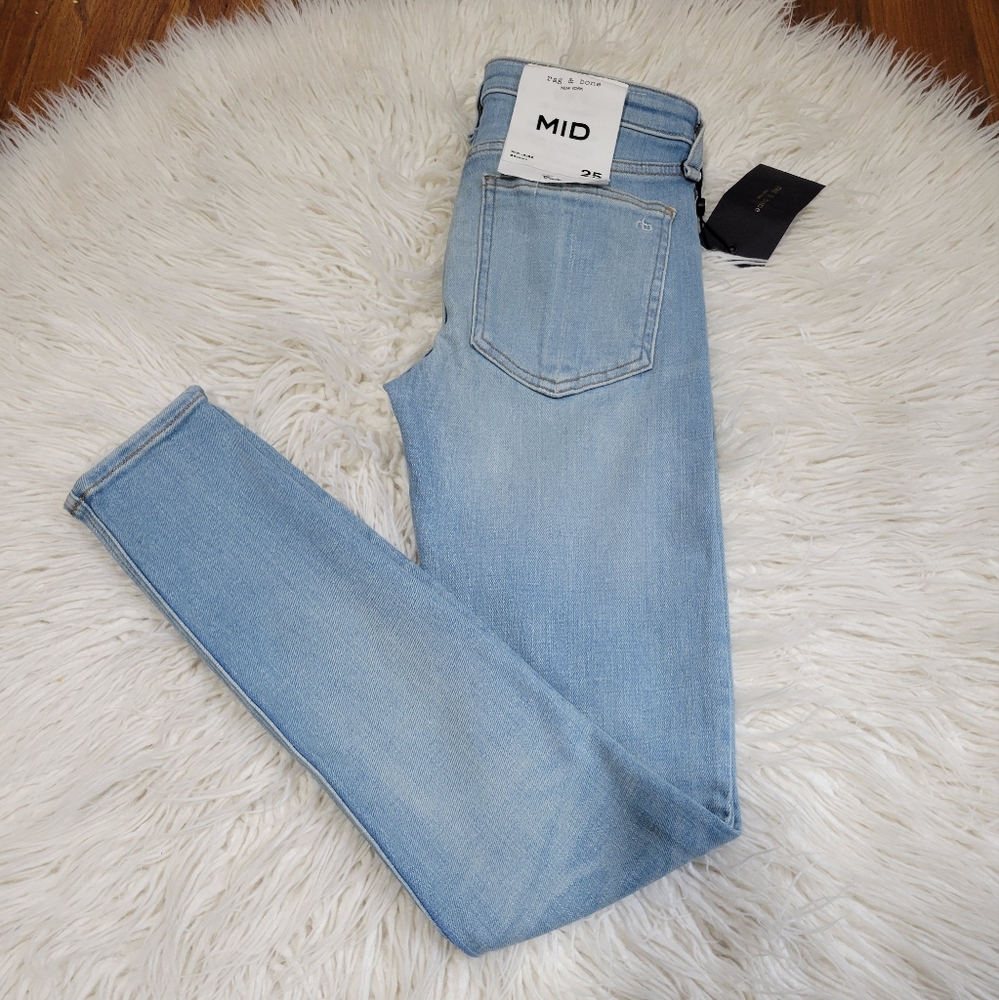 rag & bone Cate Jeans in Light Axel Wash Mid-Rise Skinny Jeans